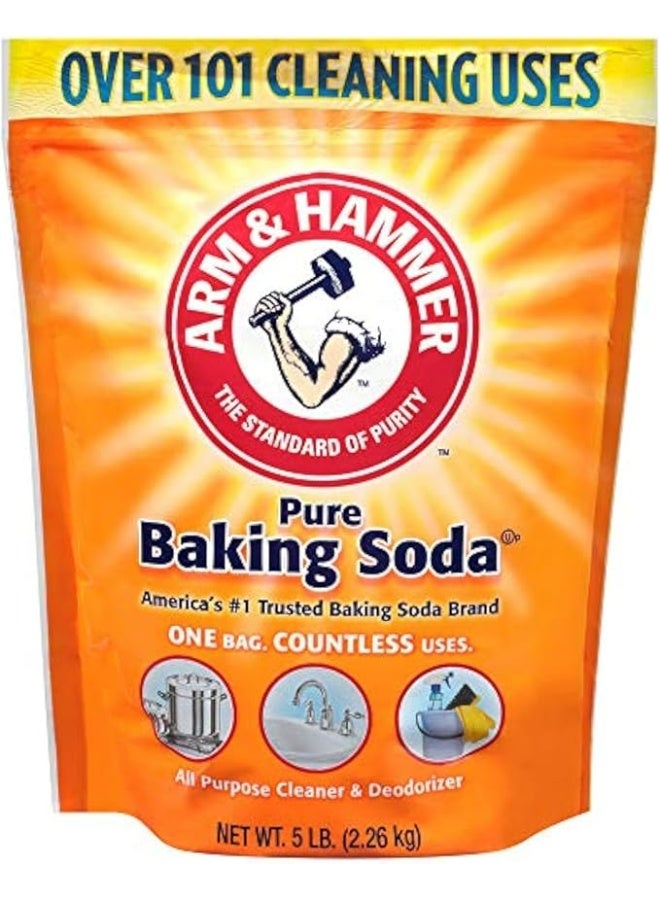 Arm & Hammer Pure Baking Soda 2.26kg (5 lb) – Multi-Purpose Cleaner, Deodorizer & Food-Grade Sodium Bicarbonate - Image 1